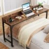 Tribesigns Queen Size Overbed Table, Over Bed Desk With Adjustable Tilt Stand, Mobile Laptop Cart Computer Desk For Home And Hospital -Smart Office Sets GUEST a57afc0e 9be3 478f b835 f05e380023a4