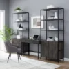 3pc Jacobsen Desk And Large Etagere Set Brown Ash - Crosley 1 3pc Jacobsen Desk And Large Etagere Set Brown Ash - Crosley -Smart Office Sets GUEST a5eaf962 392a 4a46 b554 bdd79bb76d94