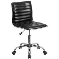 Merrick Lane Home Office Chair Ergonomic Executive Ribbed Low Back Armless Computer Desk Chair - Base, Frame & Border -Smart Office Sets GUEST a5fdbc2a a8ee 465c 8b7c a1b4987714d6
