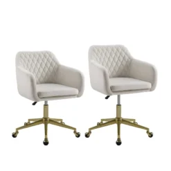 Imogen Quilted Office Chair Off White - Linon 15 Imogen Quilted Office Chair Off White - Linon -Smart Office Sets GUEST a639876e c1fb 4dbb 92d8 a2d244ad1603