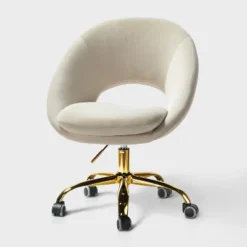 Hector Velvet ErgonomicTask Chair Home Office Desk Chair Swivel Adjustable With Open Back Design| Karat Home -Smart Office Sets GUEST a6738fb6 f0ac 43e1 b485 92bc013706f0