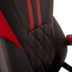 BlackArc High Back Gaming Chair With Red And Black Faux Leather Upholstery, Adjustable Swivel Seat And Padded Flip-Up Arms -Smart Office Sets GUEST a6da5609 695b 4503 b9de ab9432a81c1d