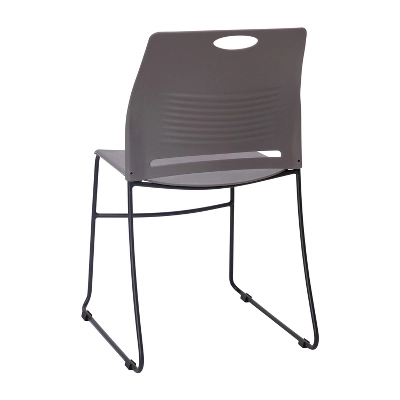 Emma And Oliver Heavy Duty 660 Lb. Capacity Ergonomic Polypropylene Stack Chair With Perforated Back And Steel Sled Base 10 Emma And Oliver Heavy Duty 660 Lb. Capacity Ergonomic Polypropylene Stack Chair With Perforated Back And Steel Sled Base - Image 8
