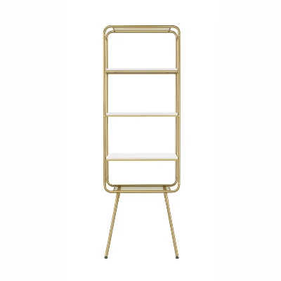 71" Jasper 5 Shelf Glam Bookcase Gold - HOMES: Inside + Out 5 71" Jasper 5 Shelf Glam Bookcase Gold - HOMES: Inside + Out - Image 3