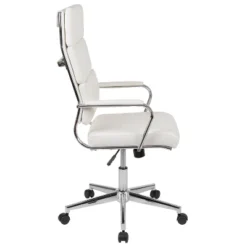 Flash Furniture Hansel High Back White LeatherSoft Contemporary Panel Executive Swivel Office Chair -Smart Office Sets GUEST a929b320 0f5f 4093 a218 b52f9d409de0