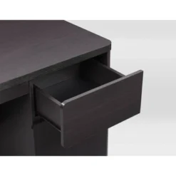 Kingston Desk With Cabinet Black/Brown - CorLiving -Smart Office Sets GUEST a99987e6 02b8 4527 8a12 2175ebd0ca5c