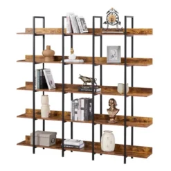 5 Tier Bookshelf Retro Industrial Style Open Storage Display Rack - ModernLuxe -Smart Office Sets GUEST aa879dac c415 4df9 b1cf ba2c734e7d36
