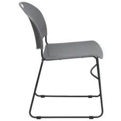 Flash Furniture HERCULES Series 880 Lb. Capacity Gray Ultra-Compact Stack Chair With Black Powder Coated Frame -Smart Office Sets GUEST abfe4792 450e 4013 a285 1791300773fa