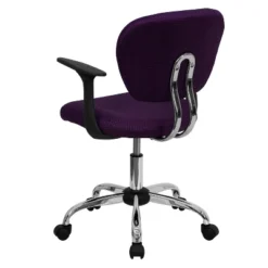 Emma And Oliver Mid-Back Mesh Padded Swivel Task Office Chair With Chrome Base And Arms -Smart Office Sets GUEST acae326b 81a9 443c a4e4 bee659d4a121