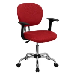 Emma And Oliver Mid-Back Mesh Padded Swivel Task Office Chair With Chrome Base And Arms -Smart Office Sets GUEST acdfacc5 d9d5 4a84 a4eb 5444a94181a0