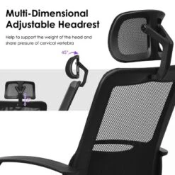 Costway Mesh Office Chair High Back Ergonomic Swivel Chair W/ Lumbar Support & Headrest -Smart Office Sets GUEST ae7d4917 bc32 4ea0 8d16 44ee79df178e