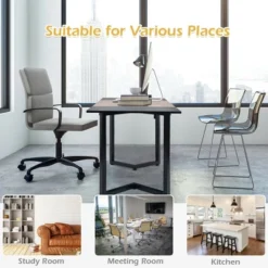 Costway 63'' Large Computer Desk Study Workstation Conference Table Home Office -Smart Office Sets GUEST af3b5639 f698 433e be76 c67ee81dc97c