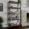 Hastings Home 5-Tier Open Style Bookshelf, Brown -Smart Office Sets GUEST af47f983 b026 4745 a913 27e22ec8a328