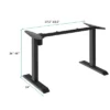Costway Electric Sit To Stand Adjustable Desk Frame W/ Button Controller Black/White -Smart Office Sets GUEST afa411c2 38d3 4bd0 896b fbd366aa8c15
