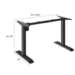 Costway Electric Sit To Stand Adjustable Desk Frame W/ Button Controller Black/White