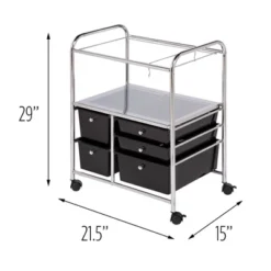 Honey-Can-Do 5 Drawer Rolling File Cart Black -Smart Office Sets GUEST b0a18a69 2105 4883 9de1 979da8240e9c