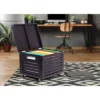 BirdRock Home Bamboo Rolling File Storage Organizer Box With Lid - Cafe Noir