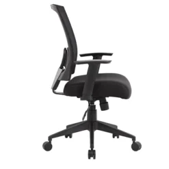 Boss Office Products Mesh Back Task Chair Black: Ergonomic, Adjustable Arms, Swivel, Nylon Legs -Smart Office Sets GUEST b28c35b9 9942 47f8 b08b 552a551da4d8