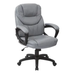 Faux Leather Managers Chair With Padded Arms - OSP Home Furnishings -Smart Office Sets GUEST b34d8411 a410 481a 8238 f28d518a8625