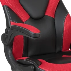 BlackArc Gamma Gaming Desk & Chair Set - Black & Red High Back Gaming Chair With Flip-Up Arms; Desk With Detachable Headphone Hook/Cupholder -Smart Office Sets GUEST b470aab9 4eb5 4fc8 80ab 57b868ae01bb