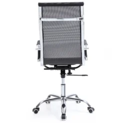 Mesh High Back Adjustable Height Swiveling Executive Chair In Black - Hodedah -Smart Office Sets GUEST b5041018 5fe9 43eb b672 4f7b6de1ac3d
