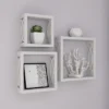 Floating Shelves- Open Cube Wall Shelf Set With Hidden Brackets, 3 Sizes To Display Décor, Photos, More- Hardware Included By Lavish Home (White) -Smart Office Sets GUEST b56337fd 9407 47fe 8b5f c45cc2b882b9