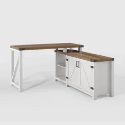 Farmhouse Rustic L Shaped Desk With Storage - Saracina Home -Smart Office Sets GUEST b641fa45 0ce5 4ec0 adaf 9f93f08a4e31