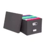Internet's Best Collapsible File Box Storage Organizer With Lid - 1 Pack - Charcoal -Smart Office Sets GUEST b768a393 5fe5 4a2a 9ceb a392d30f386f