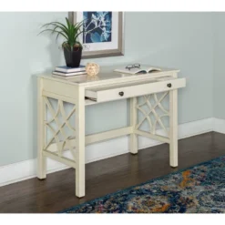Whitley Antique Desk White - Linon -Smart Office Sets GUEST b7a16359 99d5 4c65 872e 9dd2d6279cf7