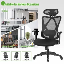 Costway Ergonomic High Back Mesh Office Chair W/ Adjustable Lumbar Support -Smart Office Sets GUEST b80df639 fba3 4086 8070 f6db7e6cd5c3