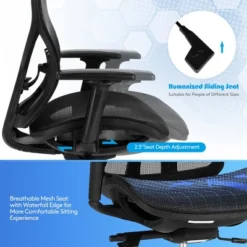 Costway Ergonomic Office Chair High-Back Mesh Chair W/Adjustable Lumbar Support -Smart Office Sets GUEST b817c569 2f5b 423e 85ab 5ef25e5d89b3