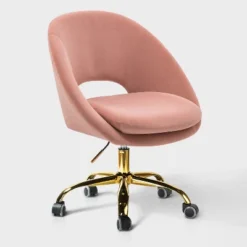 Hector Velvet ErgonomicTask Chair Home Office Desk Chair Swivel Adjustable With Open Back Design| Karat Home -Smart Office Sets GUEST b8478fb0 94fc 4437 ad49 08093c73894c