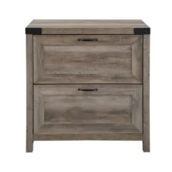 Rustic Farmhouse 2 Drawer File Cabinet - Saracina Home -Smart Office Sets GUEST b8786525 80b1 48b5 b2c9 1b8be85b8cf9