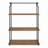 20" X 32" Walters Wood/Metal 3 Tier Shelving Brown - Kate & Laurel All Things Decor -Smart Office Sets GUEST b9256ba3 7200 4e03 9ec8 06908e1f4f6d