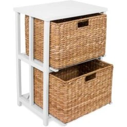 BirdRock Home Seagrass 2-Tier File Cubby Cabinet - Natural -Smart Office Sets GUEST bc293812 1b82 407c 8233 cbcbe22255b0