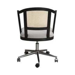 Archie Two Toned Cane Office Chair Black With Natural Cane - Abbyson Living -Smart Office Sets GUEST bc2cf33c c325 42d9 84c5 7084318d13af