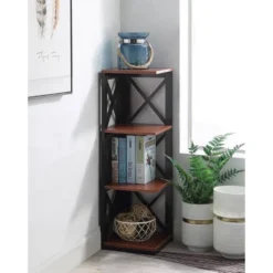 38.5" Oxford 3 Tier Corner Bookcase - Breighton Home -Smart Office Sets GUEST bd067783 0d92 4bee b31f 538d746f1b32