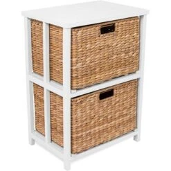 BirdRock Home Seagrass 2-Tier File Cubby Cabinet - Natural -Smart Office Sets GUEST bd404fc9 def2 403d aed2 326f4455ca5e