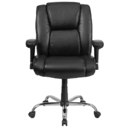Flash Furniture HERCULES Series Big & Tall 400 Lb. Rated Black LeatherSoft Ergonomic Task Office Chair With Chrome Base And Adjustable Arms 18 Flash Furniture HERCULES Series Big & Tall 400 Lb. Rated Black LeatherSoft Ergonomic Task Office Chair With Chrome Base And Adjustable Arms -Smart Office Sets GUEST befbeda8 7b9d 4a2f b8d2 d7544535feea