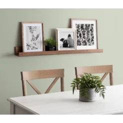 42" Levie Wooden Picture Ledge Wall Shelf Rustic Brown - Kate & Laurel All Things Decor -Smart Office Sets GUEST bf0b7e6d c521 4789 b49b b7ea0ac9f9db