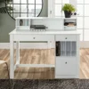 Home Office Deluxe White Wood Storage Computer Desk With Hutch - Saracina Home -Smart Office Sets GUEST c17381e6 b4e6 4db2 8c77 fd3e1766def6