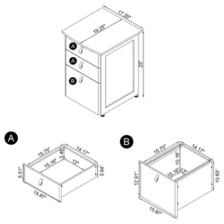 Estrella 3 Drawer File Cabinet Antique Nutmeg - Coaster -Smart Office Sets GUEST c173ae8d 8bf5 439e b636 820a56b5c166
