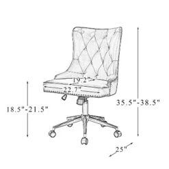 Busiris Height Adjustable Task Chair With Nailhead Trim | Karat Home-TURQUOISE 26 Busiris Height Adjustable Task Chair With Nailhead Trim | Karat Home-TURQUOISE -Smart Office Sets GUEST c1ecb366 ac56 446f a688 f41efc5ef47b