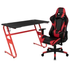 Flash Furniture Gaming Desk And Reclining Gaming Chair Set With Cup Holder And Headphone Hook -Smart Office Sets GUEST c324cdc4 7614 462a 846e c36a18c56f94