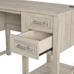 Little Seeds Sierra Ridge Levi Single Pedestal Kids’ Desk, Light Walnut -Smart Office Sets GUEST c4b21c64 7614 4a84 95d4 842f3cf803f6