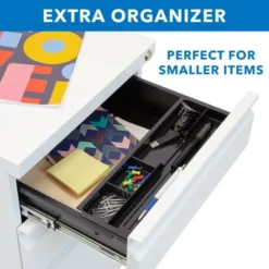 Mount-It! Mobile File Cabinet With 3 Drawers, Under Desk Rolling Storage , White -Smart Office Sets GUEST c4f48515 ffce 4935 91e8 076d18f4de11