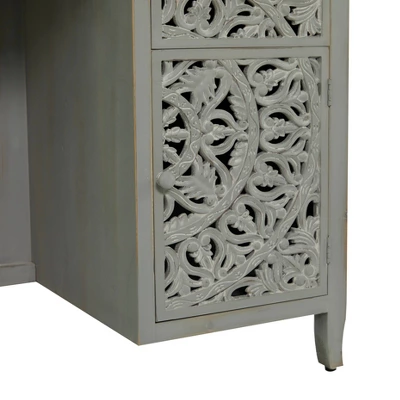 31" X 56" Traditional Wood Desk - Olivia & May 4 31" X 56" Traditional Wood Desk - Olivia & May - Image 2