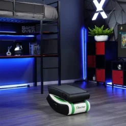 X Rocker Horizon RGB LED Audio Floor Rocker Gaming Chair Green/Black/White -Smart Office Sets GUEST c82b4b7f ebda 48ad 8775 2e0217ac6058