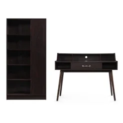 2pc Brenda Mid Century Home Office Set - Christopher Knight Home -Smart Office Sets GUEST c85f5065 9e30 4f59 9cc8 0d582fd7fb93