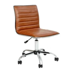 Merrick Lane Home Office Chair Ergonomic Executive Ribbed Low Back Armless Computer Desk Chair - Base, Frame & Border -Smart Office Sets GUEST c95919a7 6736 4923 9f6b 28502bad4e52